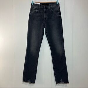 Joe’s Jeans Luna High Rise Cigarette Ankle Gray Wash Size 24 Stretch NWT Raw Hem